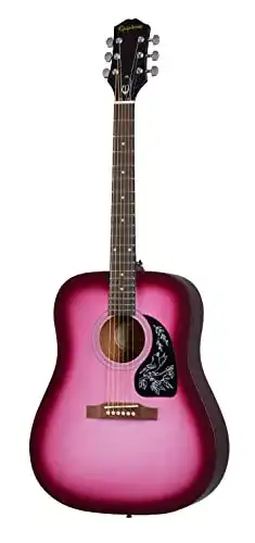 Epiphone-Westerngitarre Epiphone Starling Square Shoulder – Hot Pink