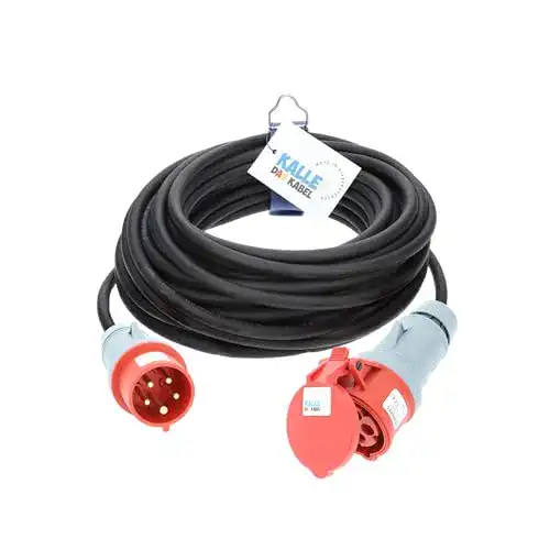 Starkstromkabel KALLE DAS KABEL CEE-Verlängerungskabel 5 M
