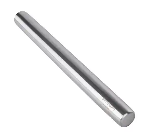Nudelholz SveBake Edelstahl, Metall Teigroller Anti-Rost, 40 cm