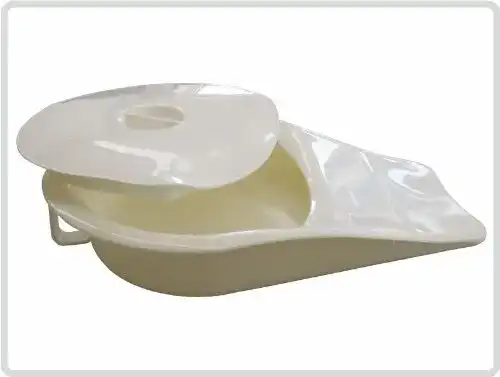 Bettpfanne Sani-Alt Stechbecken Kunststoff mit Deckel oval