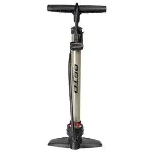 Fahrradpumpen Beto Hochdruck-Standpumpe , Stahl, Dunkelsilber