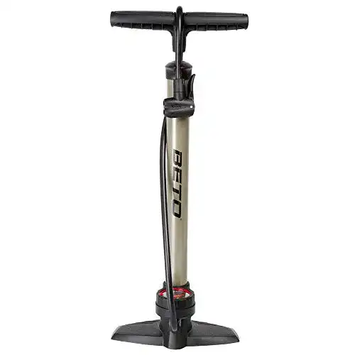 Fahrradpumpen Beto Hochdruck-Standpumpe , Stahl, Dunkelsilber