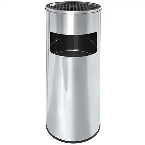 Standaschenbecher TecTake 30L Aschenbecher mit Mülleimer
