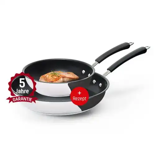 Pfannenset Coolinato 20 & 28 cm beschichtet Edelstahl
