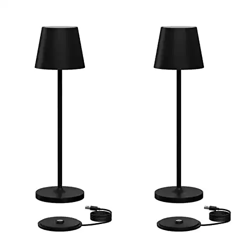 Akku-Tischlampe Klighten 2 Stück Dimmbare LED Akku Tischlampe