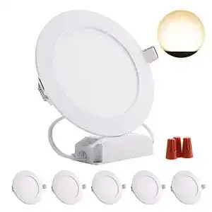 LED-Einbaustrahler Greenclick 5er 9W LED Rund Panel Dimmbar