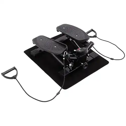 Swing-Stepper HOMCOM Mini Stepper inkl. Trainingsbänder