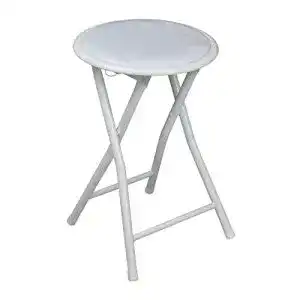 Klapphocker Harbour Housewares Runder, kompakter – weiß