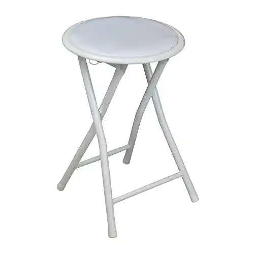 Klapphocker Harbour Housewares Runder, kompakter – weiß
