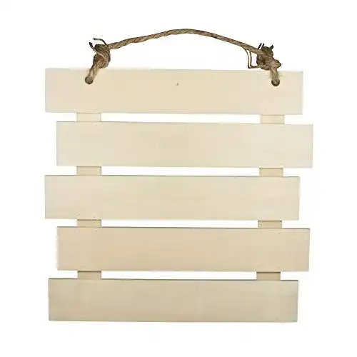Holzschild Rayher aus Latten, zum Hängen, Blanko Holzbild