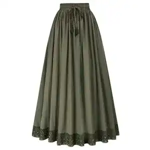 Maxirock SCARLET DARKNESS Damen Gothic Lang Elastischer Bund