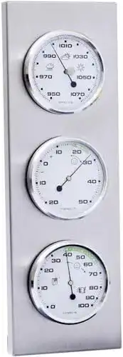 Analoge Wetterstation Sunartis 3-4013 THB197 aus Edelstahl