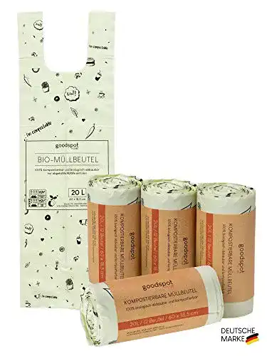 Die beste Kompostierbare Müllbeutel goodspot ® 48x20l 2026 Test Bestseller Kompostierbare Müllbeutel goodspot ® 48x20l