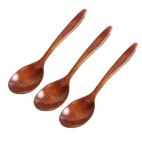 Holzlöffel EQLEF Umweltfreundlich Natur Küchenzubehör 3Pcs