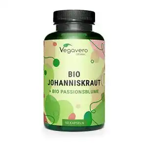 Johanniskraut Vegavero BIO Kapseln ® Mit PASSIONSBLUME