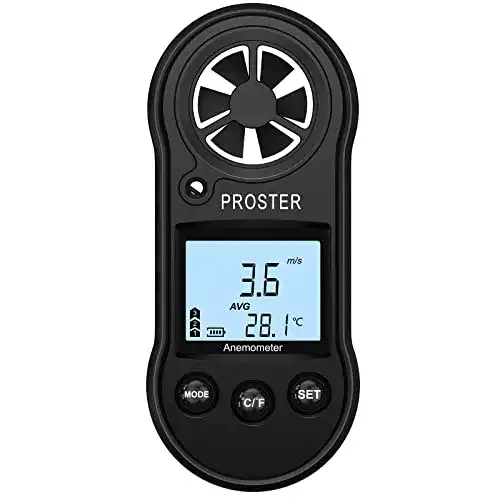 Windmesser Proster Digitales Anemometer LCD Anzeige
