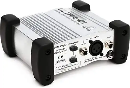 Di-Box Behringer DI100 Ultra Direkt Inject Box für Bühne u. Studio