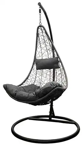 Hängesessel mit Gestell Trendyshop365 Polyrattan