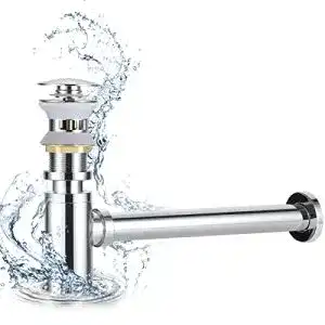 Raumsparsiphon WOOHSE Design Siphon mit Ablaufventil