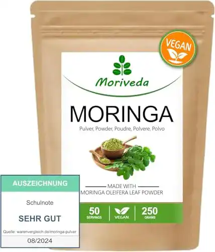 Moringa-Pulver MoriVeda Moringa Blattpulver 500g Oleifera