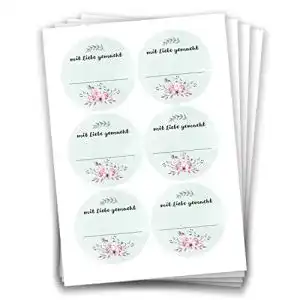 Marmeladenetiketten Papierdrachen 24 Marmeladensticker
