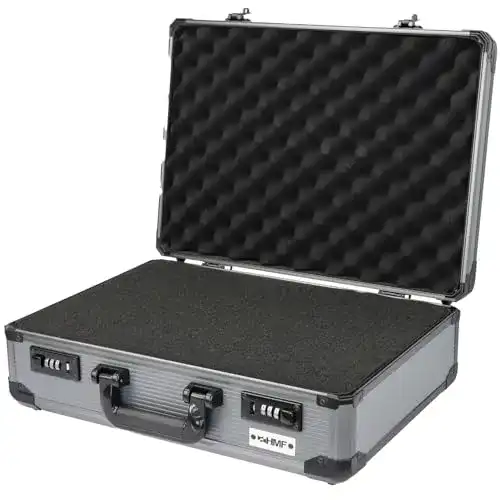 Fotokoffer HMF 14402-02 Alu, mit Rasterschaumstoff