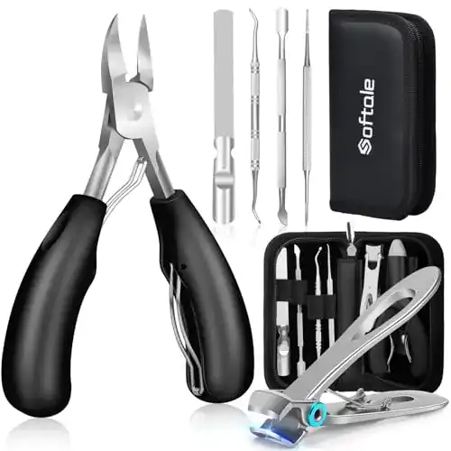 Fußpflege-Geräte Softale Profi Fußnagelzange Set, Super scharf