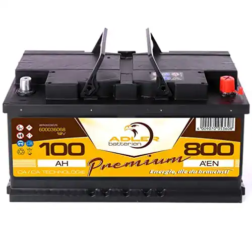Autobatterie 100Ah Adler Batterie PKW Batterie