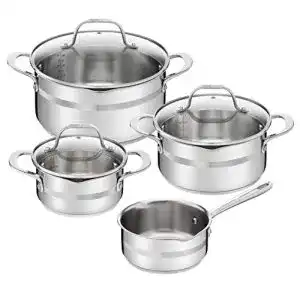 Topfset Tefal by Jamie Oliver 7-teiliges E494S7, Edelstahl