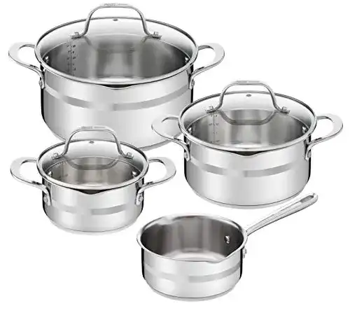 Topfset Tefal by Jamie Oliver 7-teiliges E494S7, Edelstahl