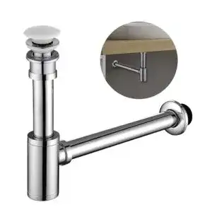 Raumsparsiphon HOMELODY Siphon Waschbecken Edelstahl