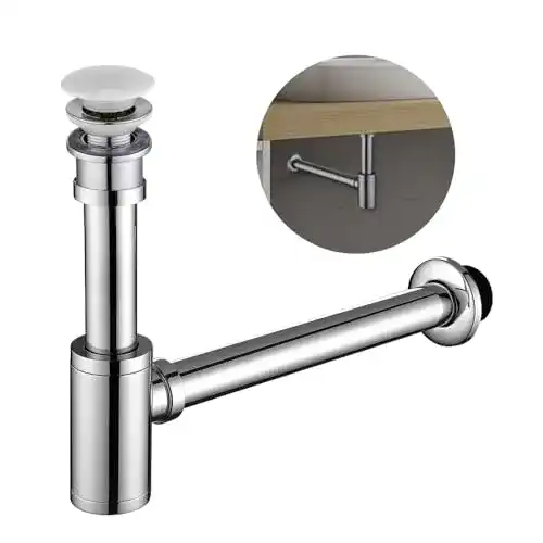 Raumsparsiphon HOMELODY Siphon Waschbecken Edelstahl