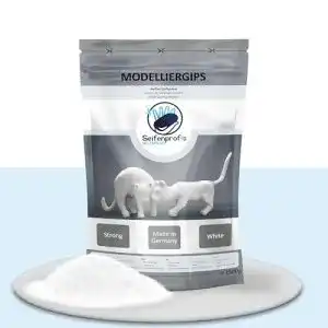 Modelliergips Seifenprofis Alabaster, Gips, Gießmasse, 1,5kg