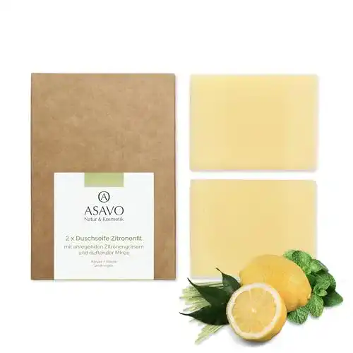 Bio-Seife ASAVO Premium Naturseife Zitronenfit BIO, 2x95g