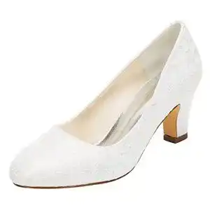 Hochzeitsschuhe Emily Bridal, Seide wie Satin Stöckel Absatz