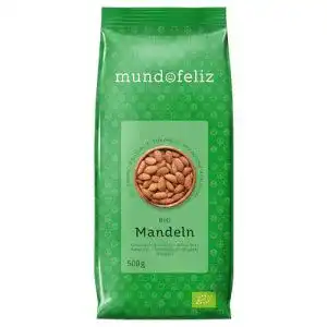 Bio-Mandeln Mundo Feliz Ganze Mandeln, Bio-Anbau, 2 x 500 g