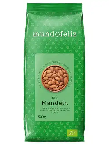 Bio-Mandeln Mundo Feliz Ganze Mandeln, Bio-Anbau, 2 x 500 g