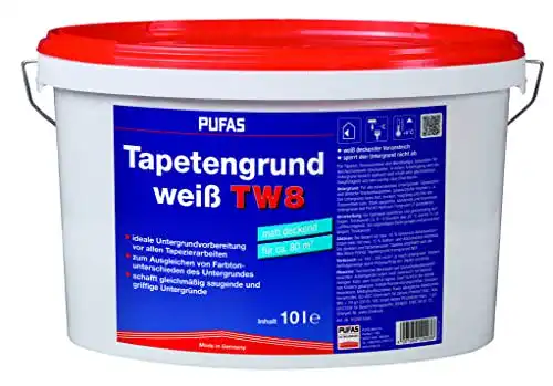 Tapetengrund (Weiß) PUFAS 12903000 TW8, weiß, 10 Liter