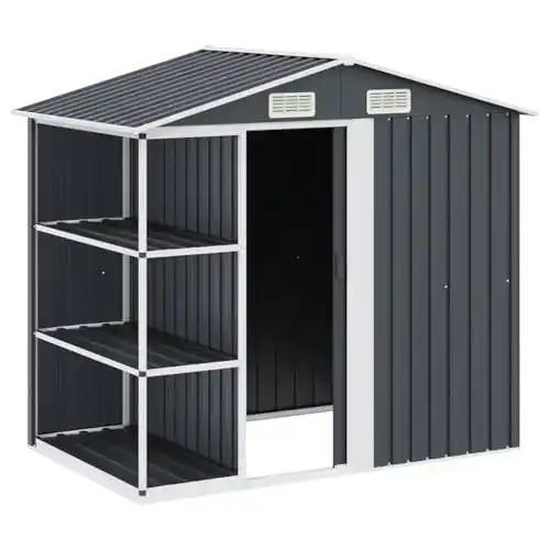 Gartenhaus Kunststoff vidaXL Gartenhaus, Regal 205x130x183cm