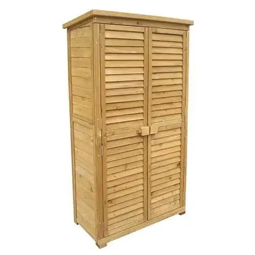 Geräteschuppen (Holz) Wiltec Gartenhaus mit Lamellentür