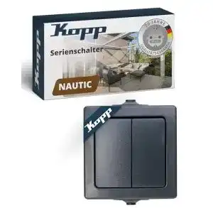 Lichtschalter Kopp Nautic Serienschalter, Aufputz, für Feuchtraum