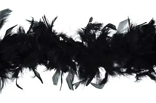 Federboa Trimits TD0076 Marabou-, Schwarz, 1.8 metre x 12 cm