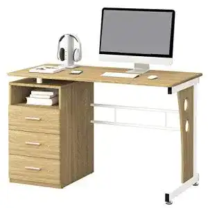 Computertisch SixBros., mit viel Stauraum, 3 Schubladen, 120 x 58