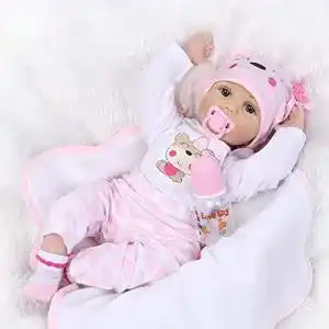 Reborn-Puppe Scnbom 22inch 55cm Reborn Babys Silikon