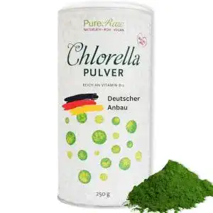 Chlorella-Pulver PureRaw aus Deutschland, 250g