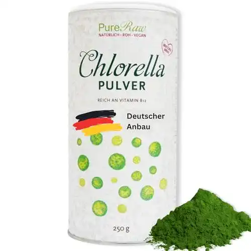 Chlorella-Pulver PureRaw aus Deutschland, 250g