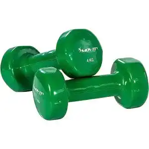 Hanteln 4 kg Movit 2er Set Vinylhanteln, Kurzhanteln