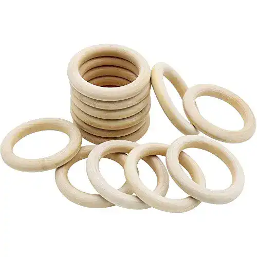 Holzringe NewZC Natürliche 18 Stück 70mm Holzring