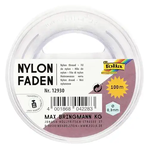 Nylonfaden folia 12930 auf Spule, transparent, ca. 0,3 mm x 100 m