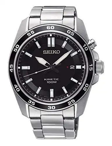 Seiko Automatik Seiko Herren-Uhr Kinetik mit Edelstahlband